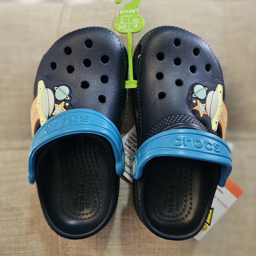 Toddler Classic UFO Lights Clog Sz 8
